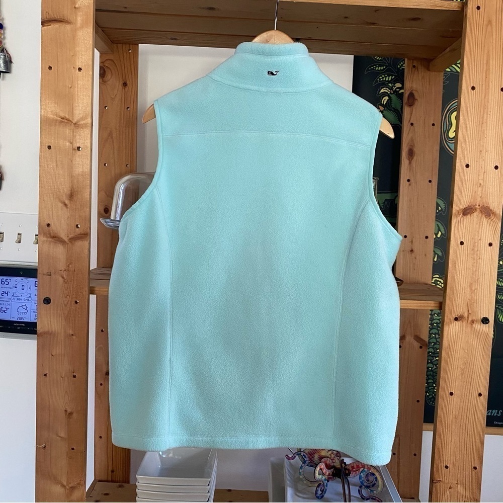 Vineyard Vines Light Blue Fleece Full Zip Vest Large - Picture 3 of 15